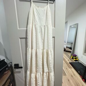 Lulu's Cream Maxi Dress